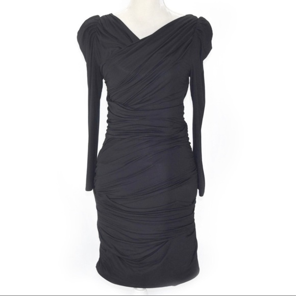 Leifsdottir Black Ruched Bandage Dress - Picture 4 of 4